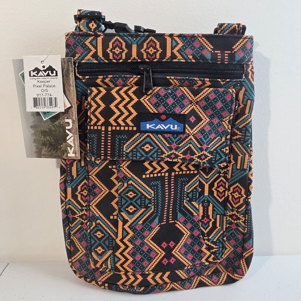 Kavu Pixel Palace Bag Women's Colorful Aztec Small Boho Purse New NWT OS